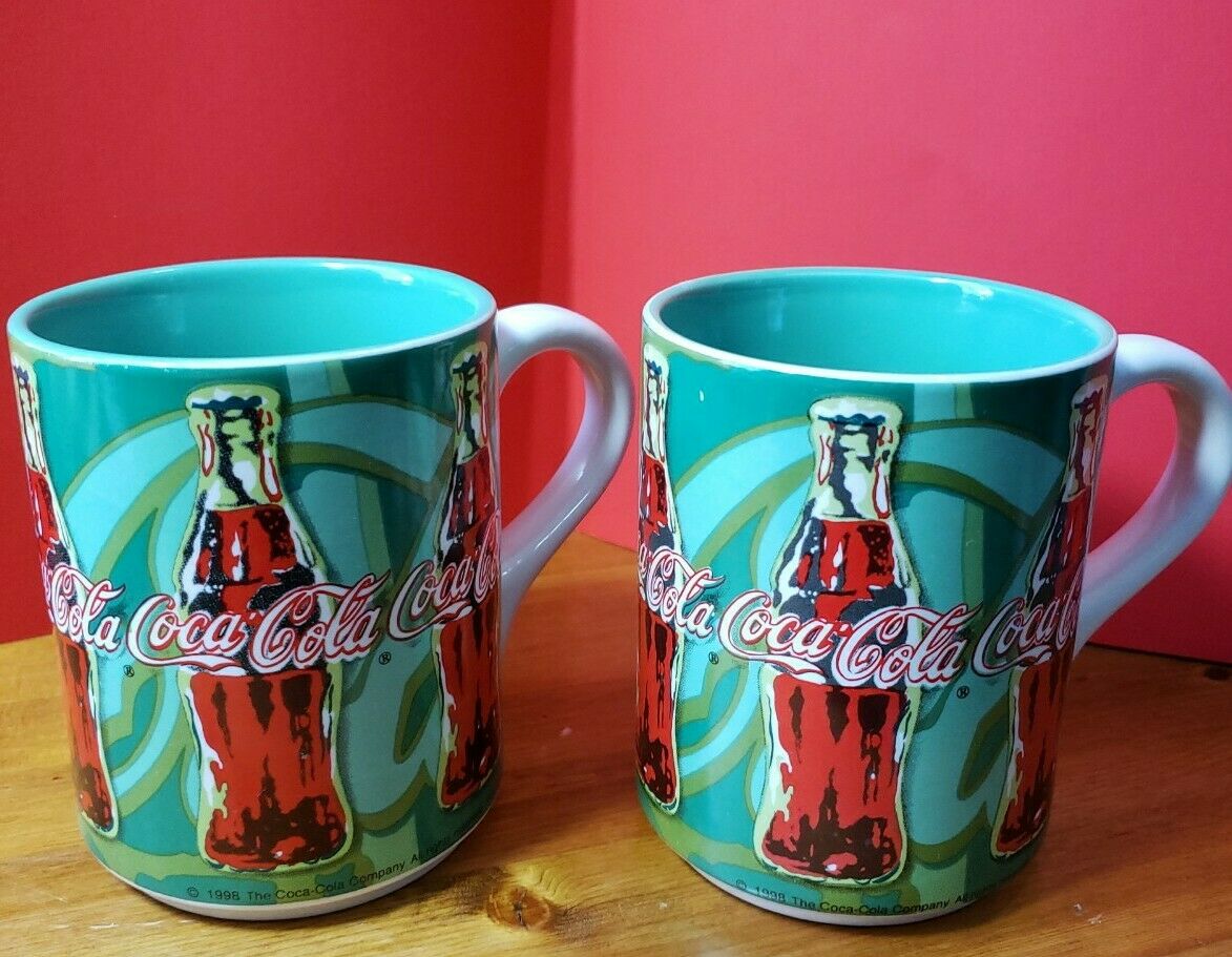 Vintage Coca-cola Coke Bottle  Coffee Cup Mug 1998 Collectors Gibson 16 Oz.