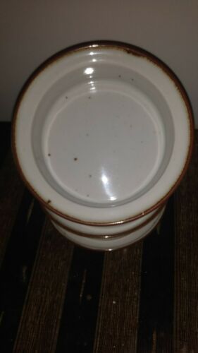 Set Of 4 Vintage Dansk Brown Mist Niels Refsgaard Rim Soup Bowl 5 7/8"
