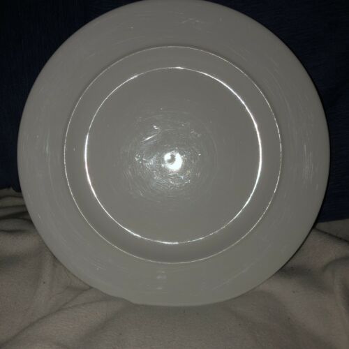 Dansk Cafe Blanc Dinner Plates White Rimmed 11" Set Of 4