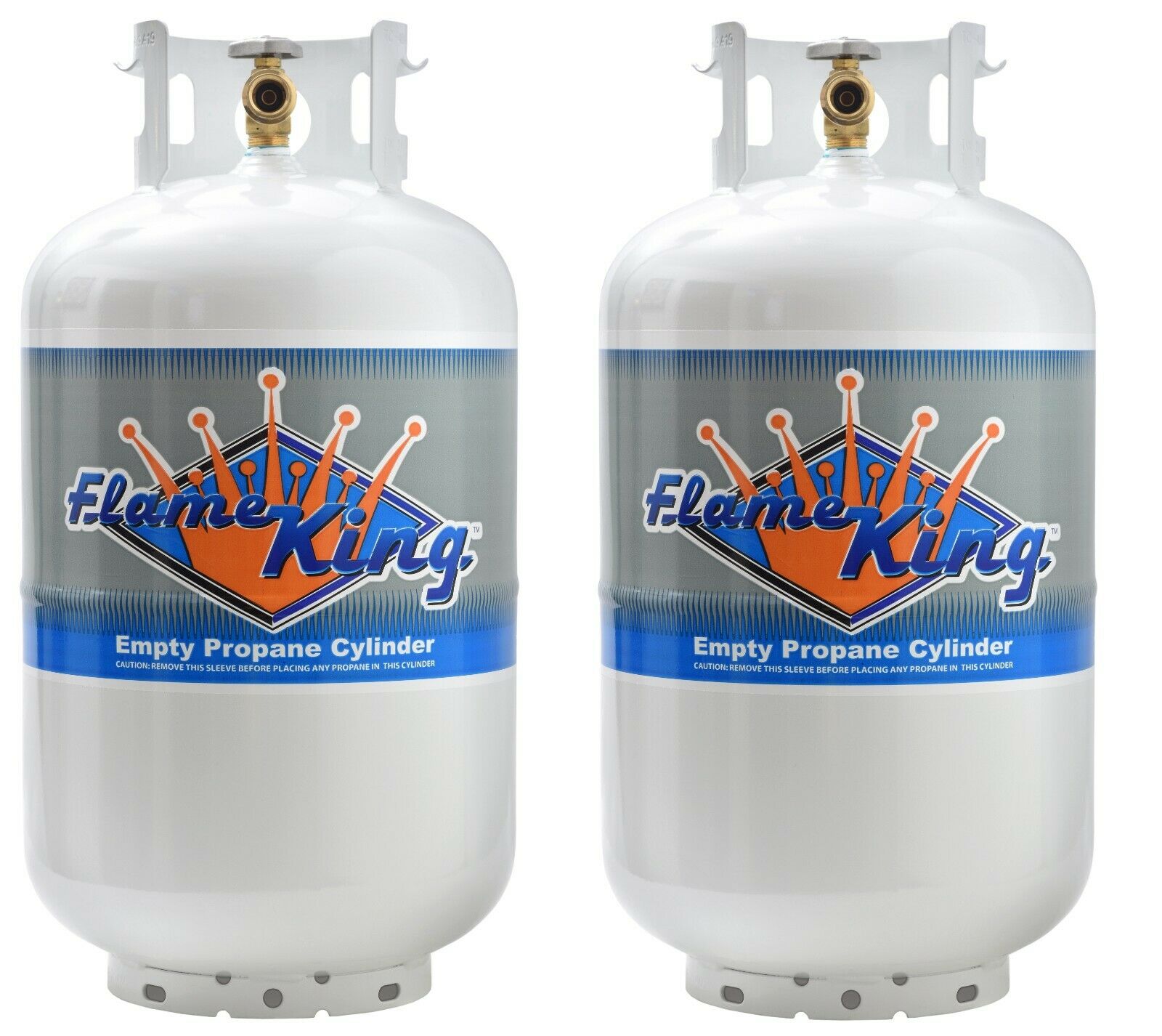 Twin Pack 30 Lb. Vertical Propane Cylinder Refillable Steel Tank With Opd Valve