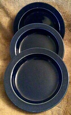 3 - Dansk Bistro Bisserup Blue  8 Inch Rim Soup Bowls