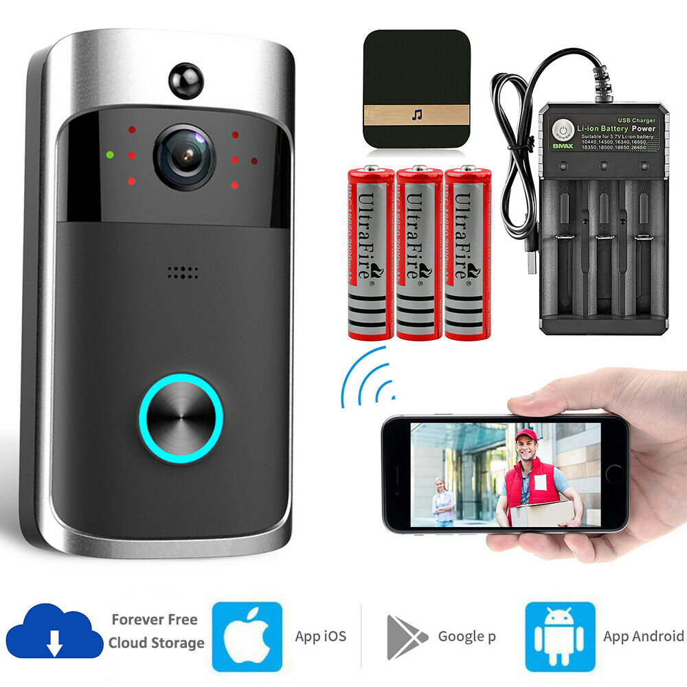 Wireless Wifi Video Doorbell Smart Phone Door Ring Intercom Security Camera Bell