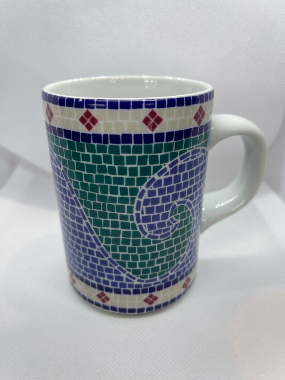 6. Dansk Mosaic Wave Coffee Cup/mug Beach Portugal Euc