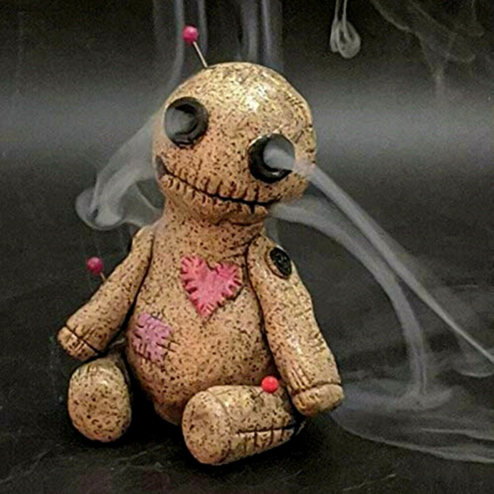Voodoo Doll Incense Cone Burner Bad Doll Resin Ornament Home Decorative For Baby