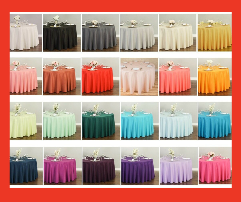 Linentablecloth 120 In.round Polyester Tablecloth 33 Colors! Wedding Party Event